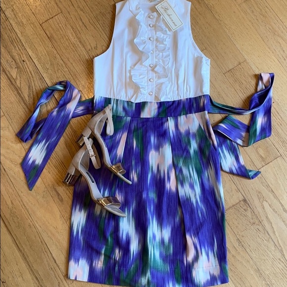 Shoshanna dress Ruffle Monet Print - Picture 3 of 8